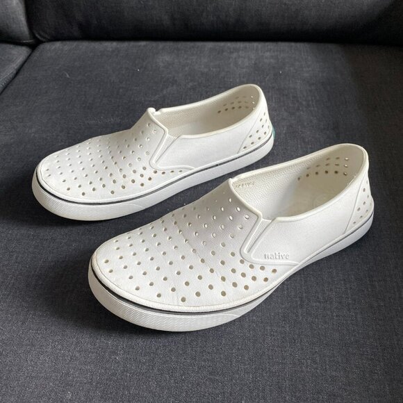 Native Miles Bloom Crisp White Water Shoes Size 4M/6W - Picture 4 of 7